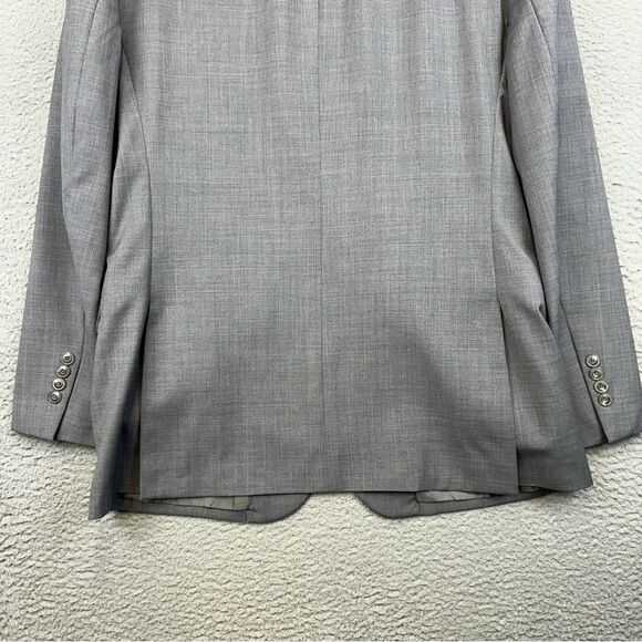 Jos A Bank Blazer Mens 43R Gray Slim Fit Wool 2 Button Suit Jacket Business - Picture 8 of 16